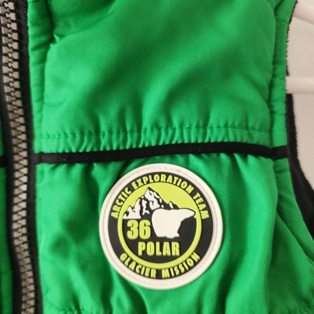 Carters Toddler 18M Green Arctic Exploration‎ Fleece Lined Puffer Vest Spring